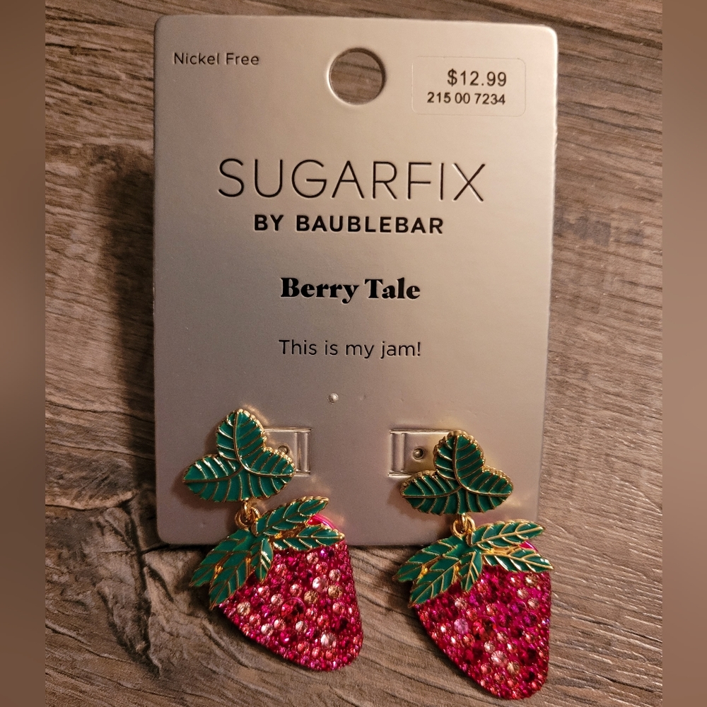 Sugarfix by BaubleBar Strawberry "Berry Tale" Earrings NWT